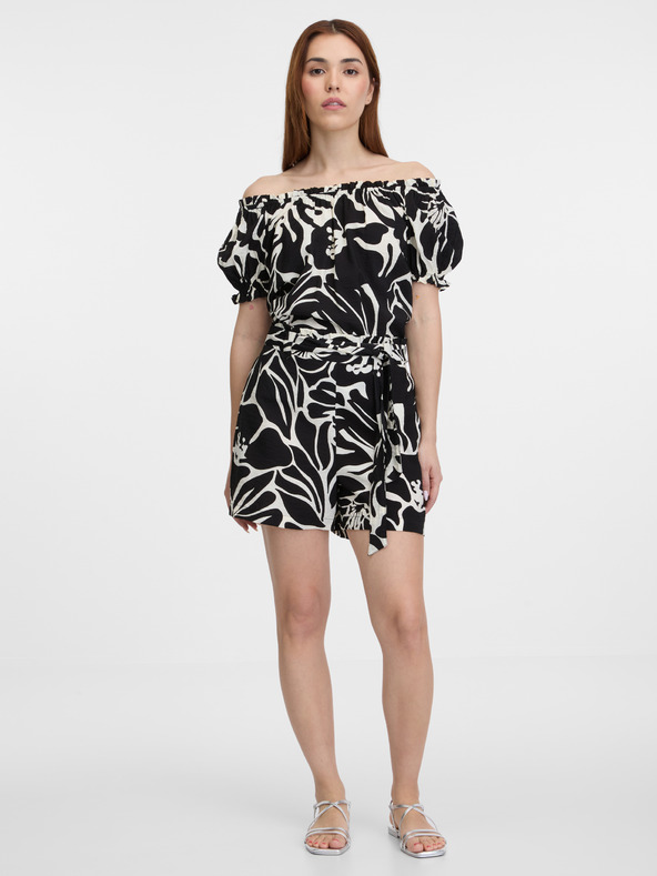 Orsay Černé dámské vzorované kraťasy ORSAY