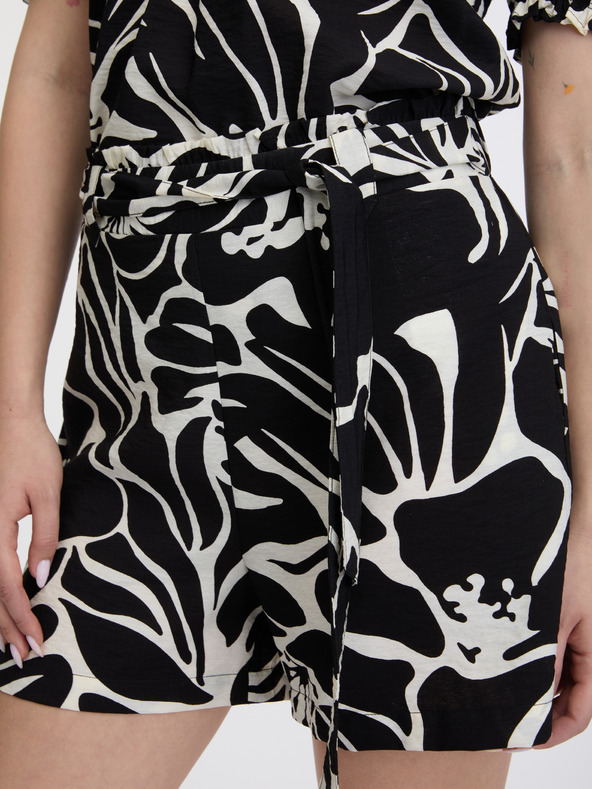 Orsay Černé dámské vzorované kraťasy ORSAY