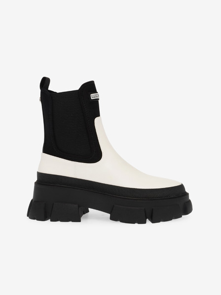 Steve Madden Černo-bílé dámské kožené chelsea boty Steve Madden