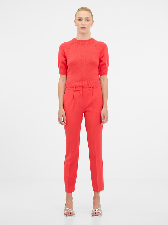 Orsay Červený dámský svetr s krátkým rukávem ORSAY