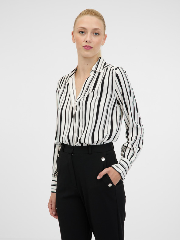 Orsay Bílo-černá dámská halenka ORSAY