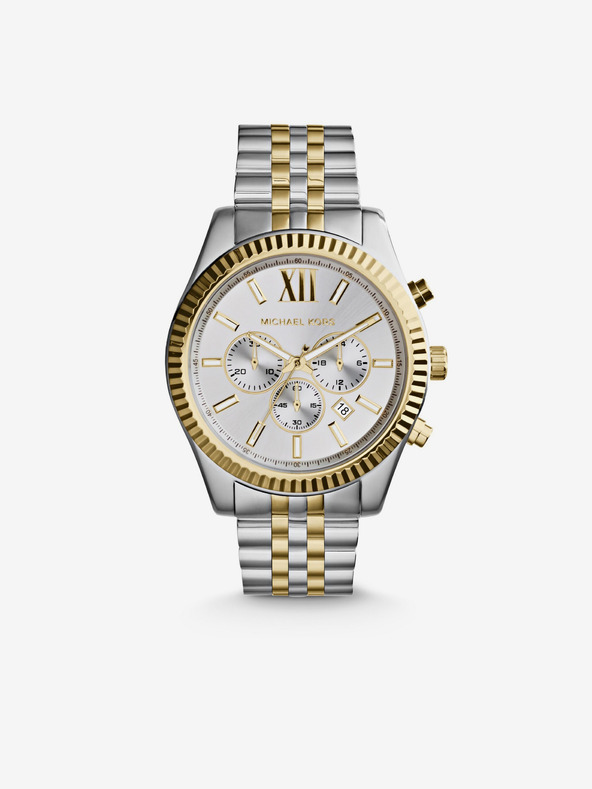 Michael Kors Stříbrno zlaté unisex hodinky Michael Kors Lexington