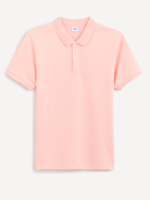 Celio Světle růžové polo tričko Celio Teone