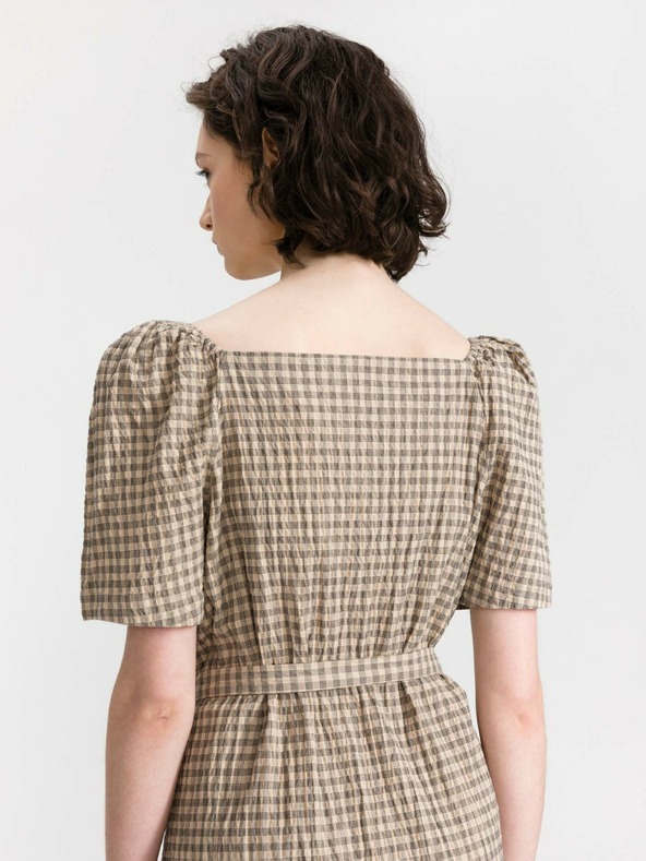 Levi's® Hnědé dámské midi šaty Levi's® Bailey