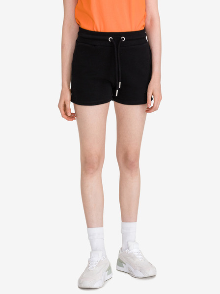 SuperDry Černé dámské teplákové kraťasy SuperDry