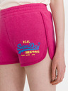 SuperDry Tmavě růžové dámské teplákové kraťasy SuperDry