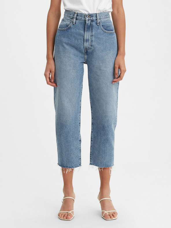 Levi's® Modré dámské zkrácené mom fit džíny Levi's®