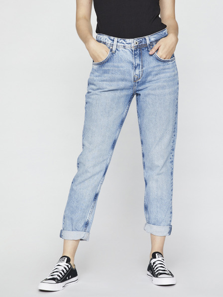 Pepe Jeans Modré dámské boyfriend džíny Pepe Jeans Violet