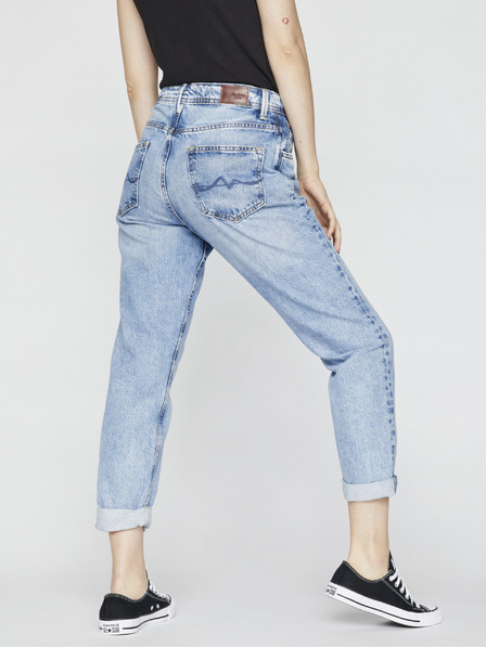 Pepe Jeans Modré dámské boyfriend džíny Pepe Jeans Violet
