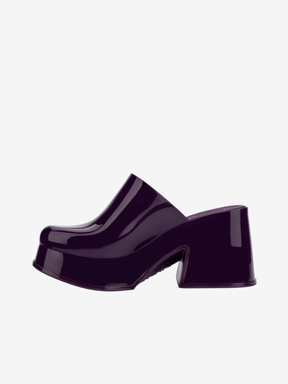 Melissa Fialové dámské pantofle na podpatku Melissa Mia