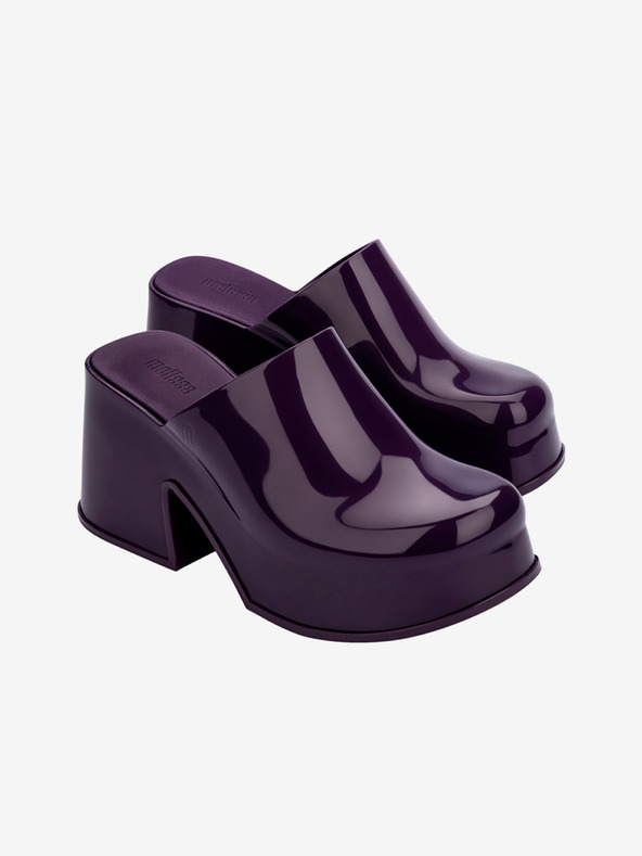 Melissa Fialové dámské pantofle na podpatku Melissa Mia