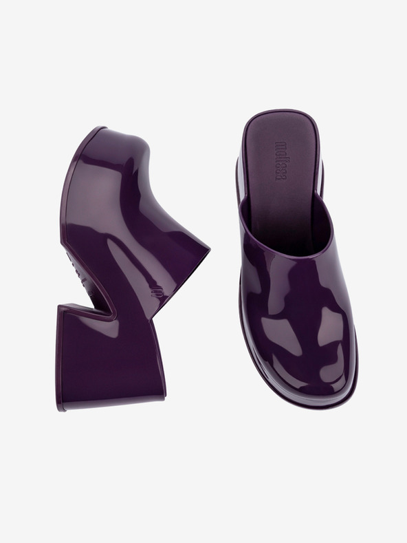 Melissa Fialové dámské pantofle na podpatku Melissa Mia