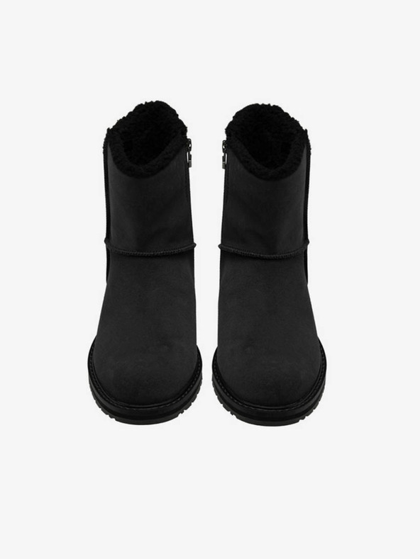 Helly Hansen Černé dámské kožené kotníkové zimní boty HELLY HANSEN Annabelle