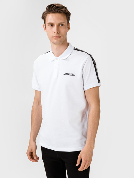 Lamborghini Bílé pánské polo tričko Lamborghini