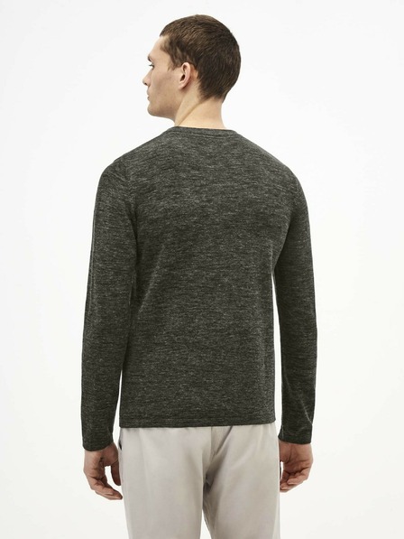 Celio Tmavě šedý žíhaný svetr Celio Techill