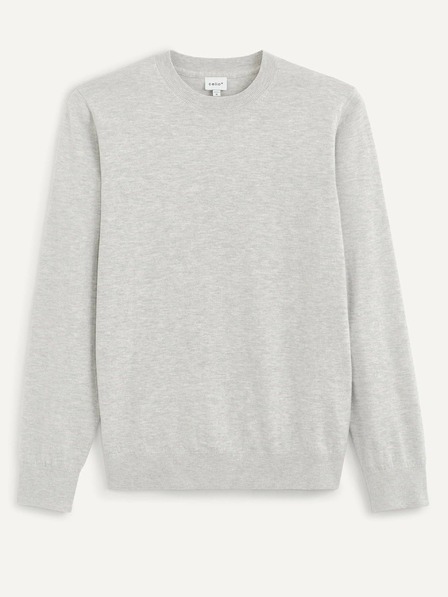 Celio Světle šedý pánský basic svetr Celio