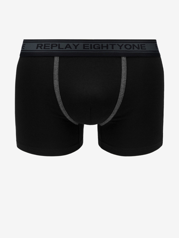 Replay Sada dvou boxerek v černé a šedé barvě Replay