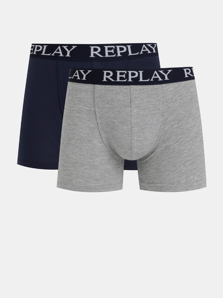 Replay Sada dvou boxerek v tmavě modré a šedé barvě  Replay