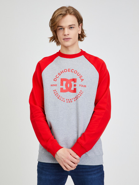 DC Červeno-šedá pánská mikina DC