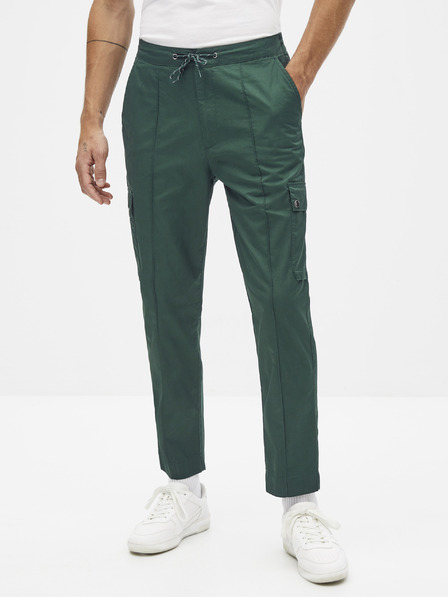 Celio Tmavě zelené kalhoty Celio Sonar