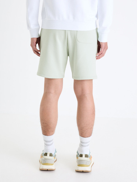 Celio Světle zelené pánské teplákové kraťasy Celio Toshort