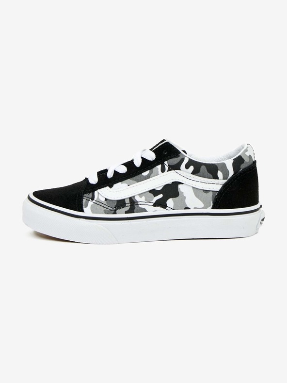 Vans Šedo-černé klučičí vzorované tenisky s detaily v semišové úpravě VANS UY Old Skool