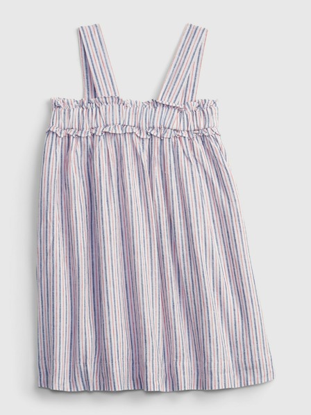 GAP Baby lněné pruhované šaty GAP