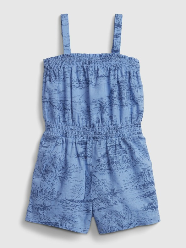 GAP Baby lněný vzorovaný overal GAP