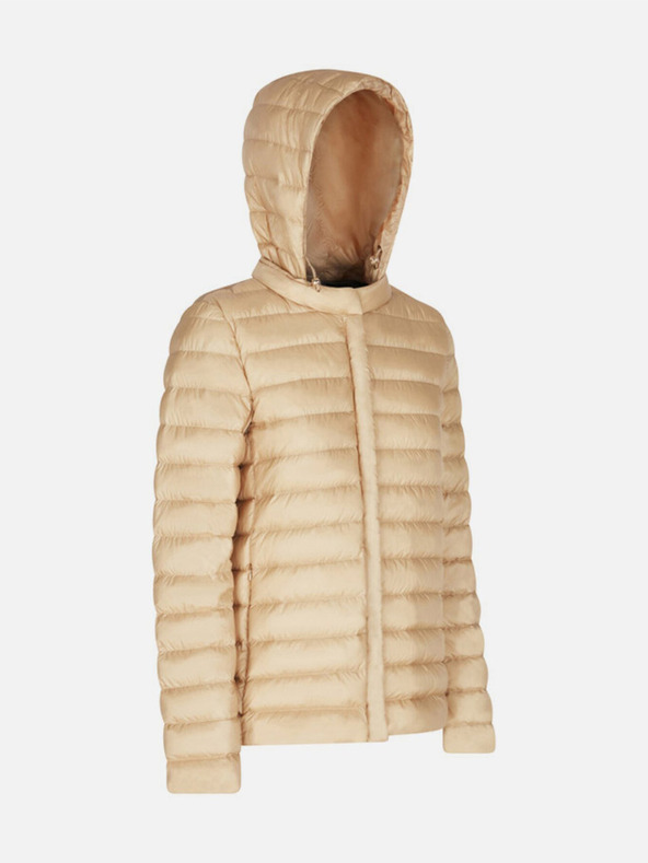 Geox Hnědá dámská péřová bunda Geox Jaysen