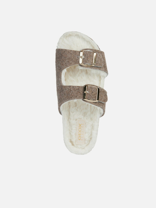 Geox Béžové dámské pantofle Geox Brionia