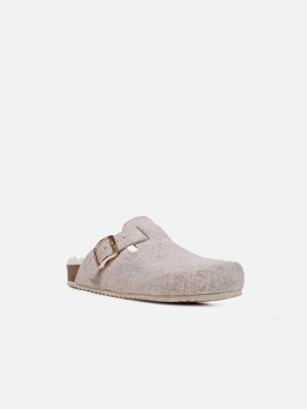Geox Bílé dámské pantofle Geox Brionia