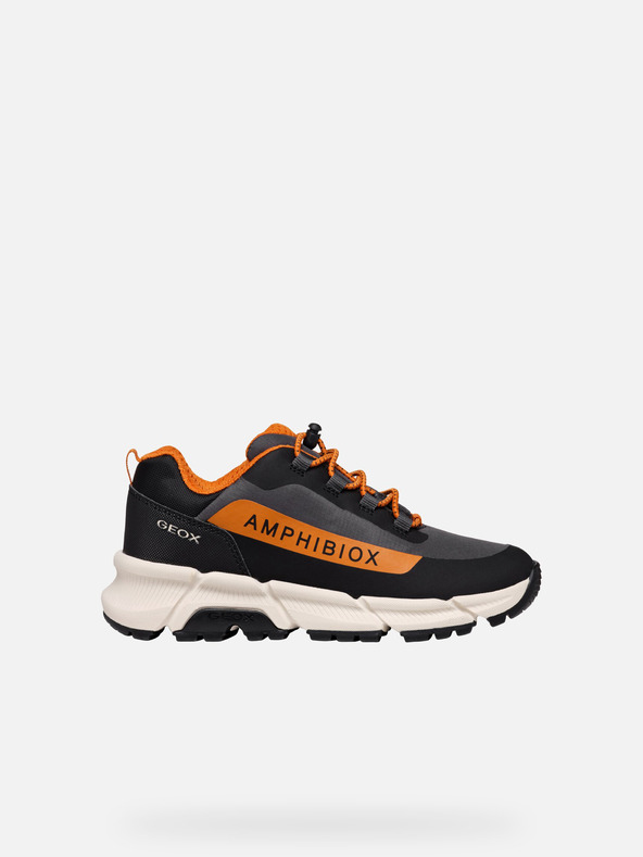 Geox Tmavě šedé chlapecké tenisky Geox Flexyper Plus Boy