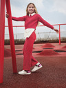 Geox Bílá dívčí kotníková obuv Geox Mikiroshi Girl