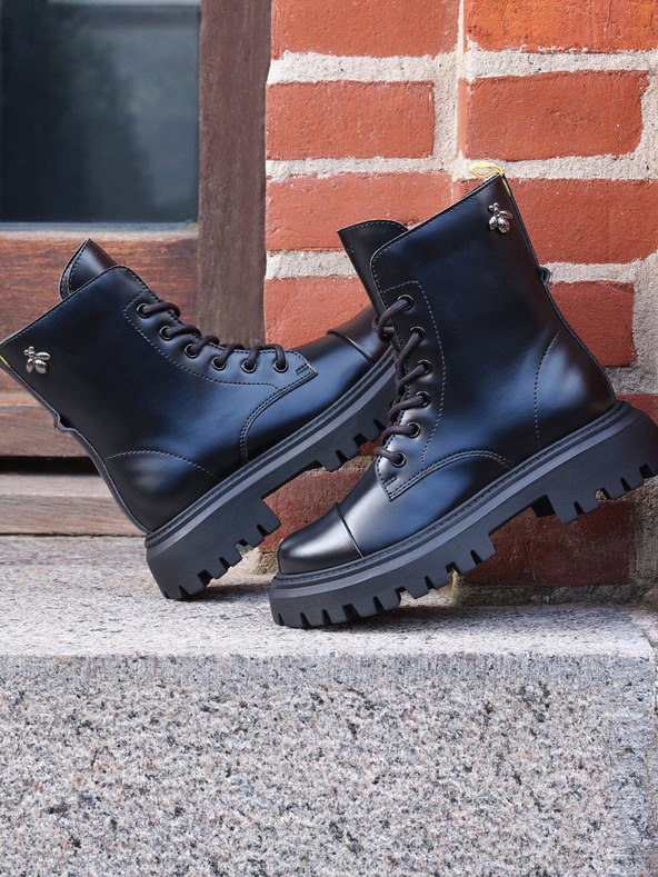 Geox Černá dívčí kotníková obuv Geox Maquinnerns Girl