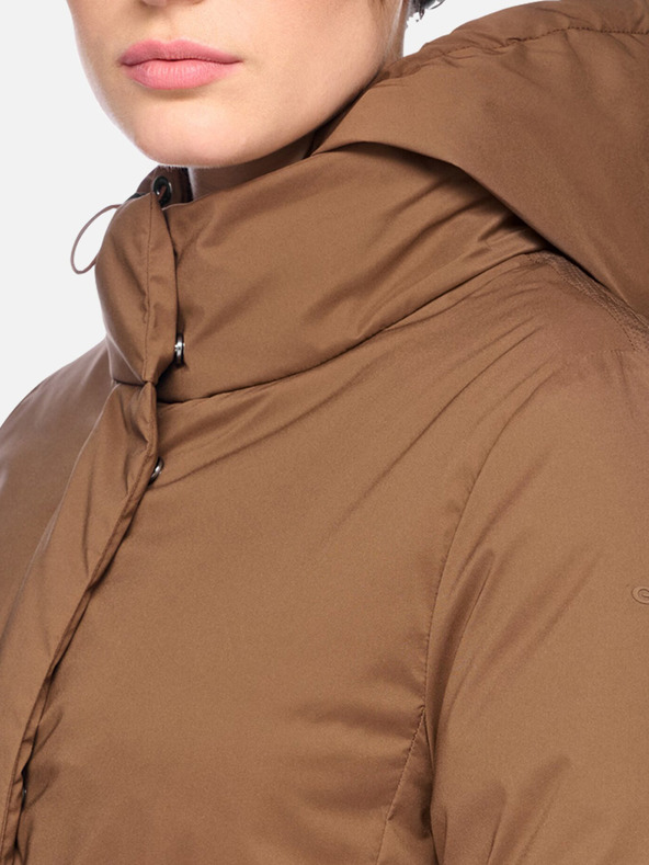 Geox Hnědý dámský kabát Geox Eleana