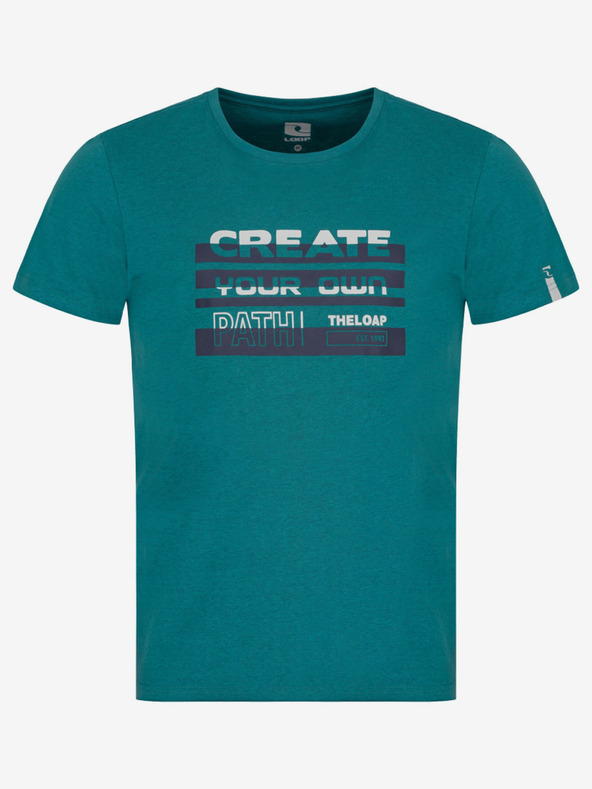 Loap Petrolejové pánské tričko s potiskem LOAP BENUL