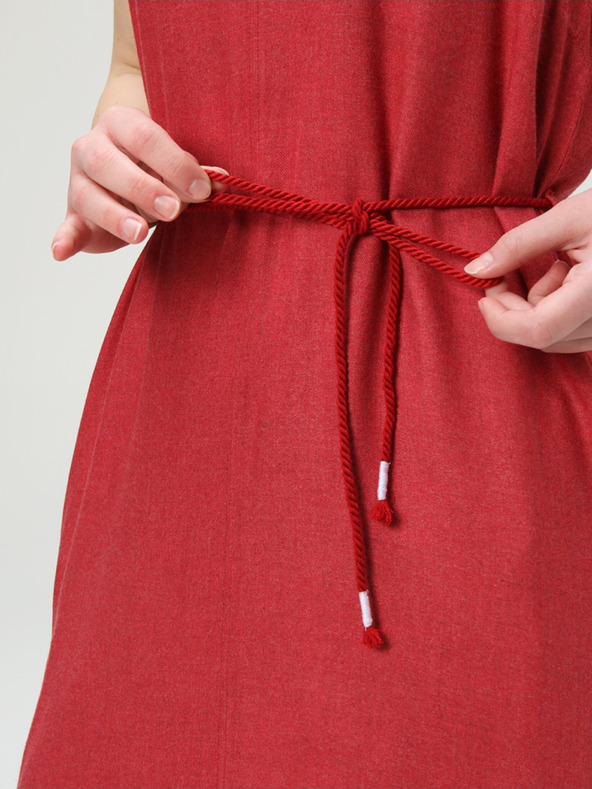 Loap Červené dámské letní šaty LOAP NECLA