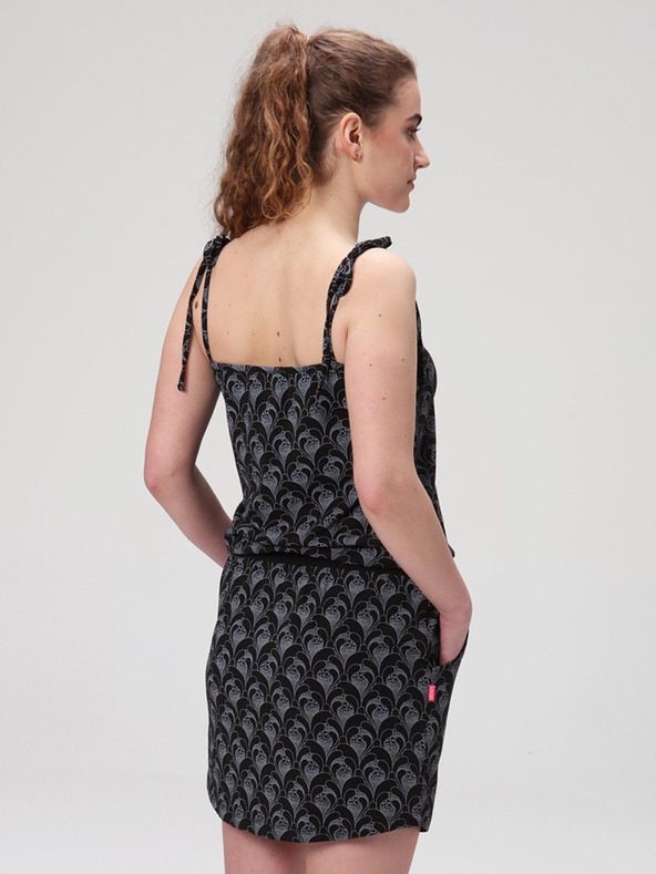 Loap Černé dámské vzorované šaty LOAP Bazuka