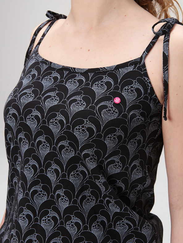 Loap Černé dámské vzorované šaty LOAP Bazuka