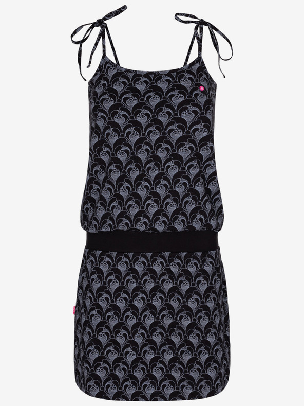 Loap Černé dámské vzorované šaty LOAP Bazuka