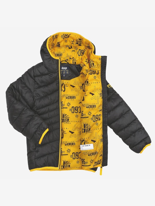 Loap Černá klučičí prošívaná zimní bunda LOAP INTERMO