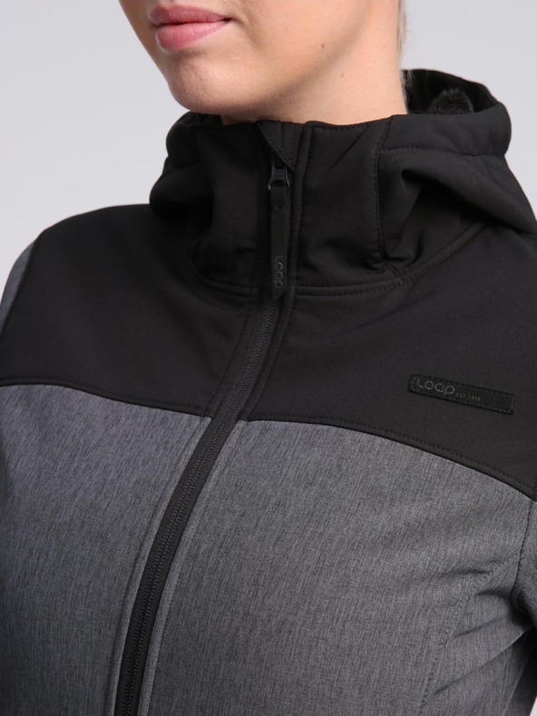 Loap Černo-šedá dámská softshellová bunda LOAP LUKA