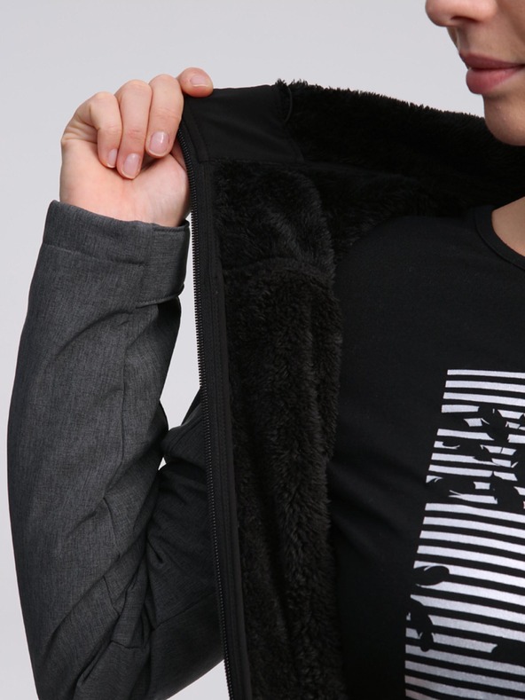 Loap Černo-šedá dámská softshellová bunda LOAP LUKA