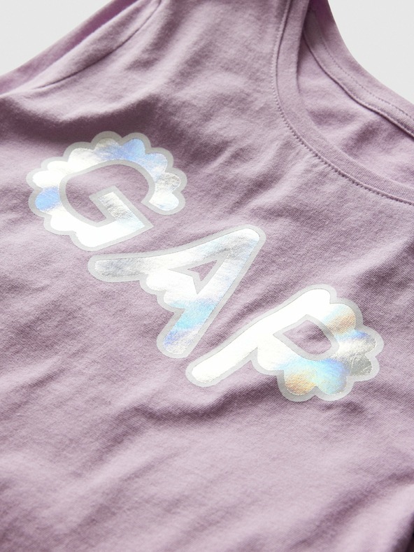 GAP Dětské tričko s metalickým logem Gap