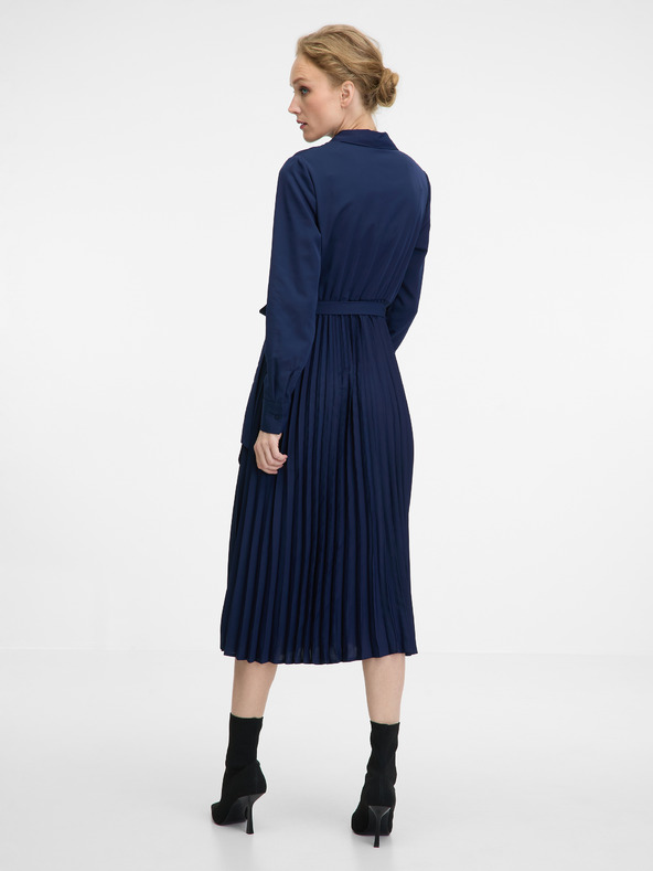 Orsay Tmavě modré dámské midi šaty ORSAY