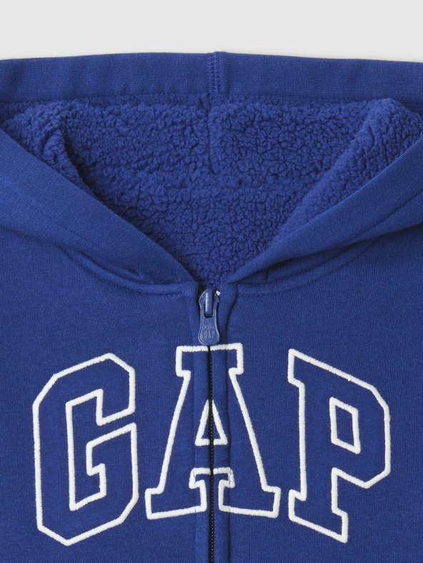 GAP Baby sherpa mikina s logem GAP