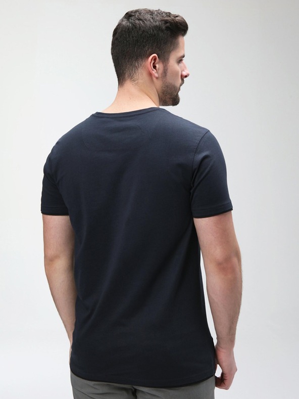 Loap Tmavě modré pánské tričko s potiskem LOAP BOHOUS