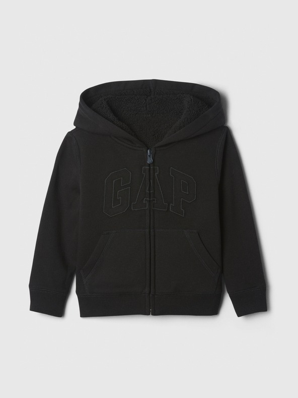 GAP Baby sherpa mikina s logem GAP