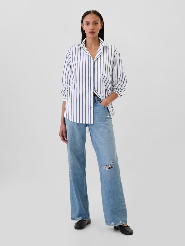 GAP Pruhovaná oversize košile Poplin Big Shirt GAP