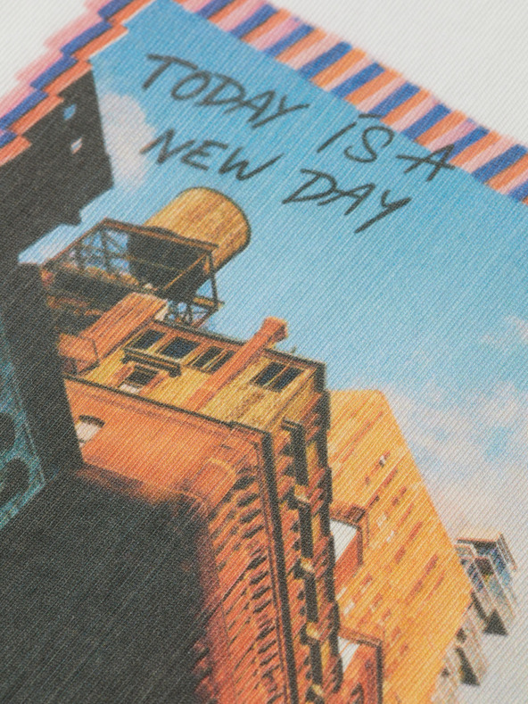 Scotch & Soda Bílé pánské tričko Scotch & Soda x Joe Jonas